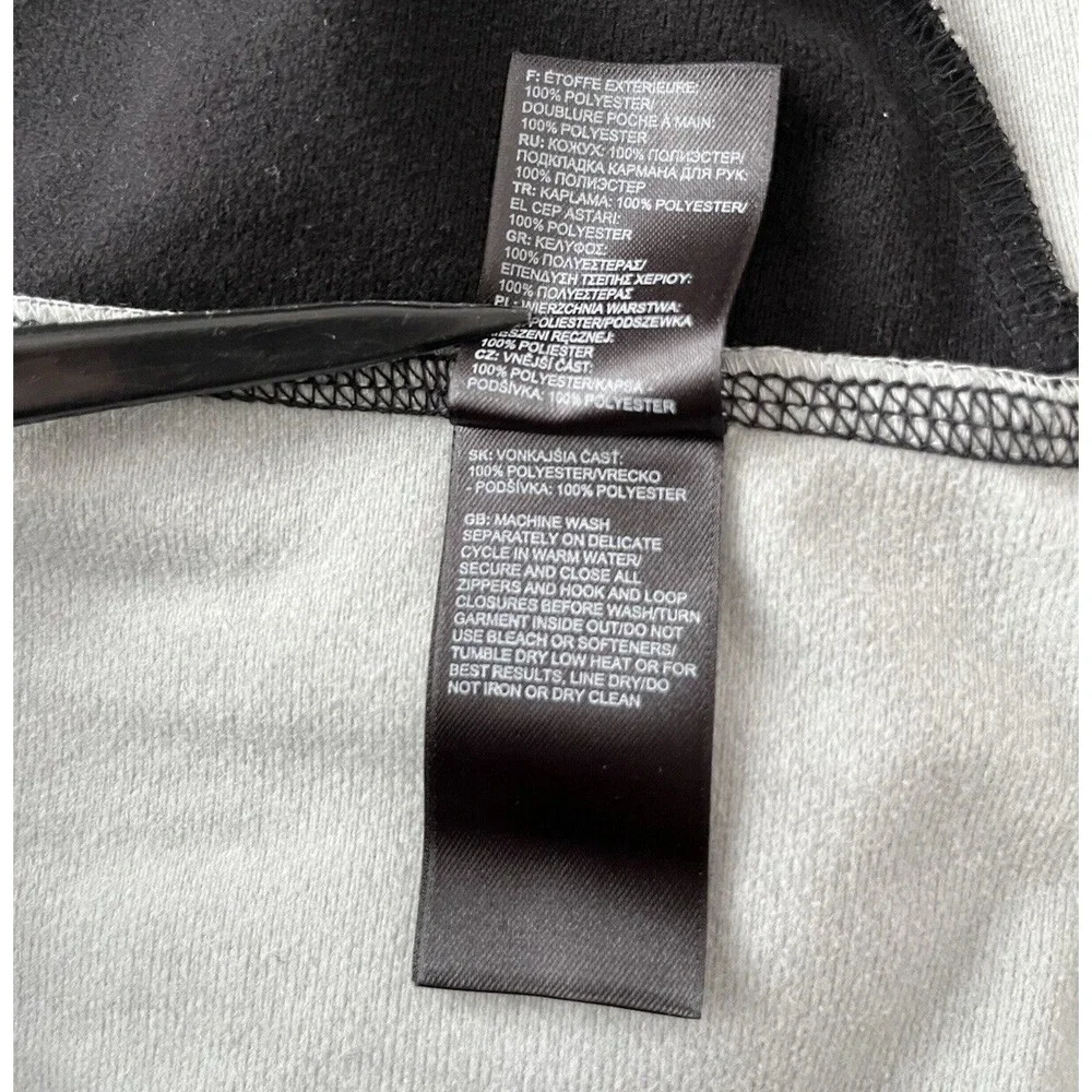 The North Face Jacket Men Small Gray Fleece Full Zip Mock Neck Pockets Outdoors